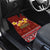 Aloha Plumeria Flowers Car Mats With Hawaiian Style Tapa Tribal