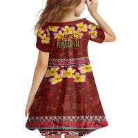 Aloha Plumeria Flowers Family Matching Puletasi and Hawaiian Shirt With Hawaiian Style Tapa Tribal LT03 - Polynesian Pride
