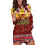 Aloha Plumeria Flowers Hoodie Dress With Hawaiian Style Tapa Tribal