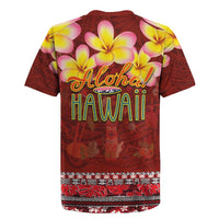 Aloha Plumeria Flowers Rugby Jersey With Hawaiian Style Tapa Tribal