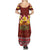 Aloha Plumeria Flowers Summer Maxi Dress With Hawaiian Style Tapa Tribal