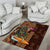 Hawaiian Tiki Mask Surfing Kakau Pattern Area Rug