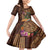 Hawaiian Tiki Mask Surfing Kakau Pattern Family Matching Mermaid Dress and Hawaiian Shirt