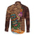 Hawaiian Tiki Mask Surfing Kakau Pattern Family Matching Mermaid Dress and Hawaiian Shirt