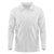 Niue White Sunday Long Sleeve Polo Shirt Hiapo Tribal Art Tattoos - Polynesian Pride