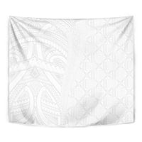 Niue White Sunday Tapestry Hiapo Tribal Art Tattoos - Polynesian Pride