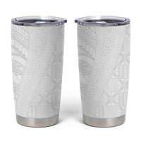 Niue White Sunday Tumbler Cup Hiapo Tribal Art Tattoos - Polynesian Pride