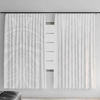 Niue White Sunday Window Curtain Hiapo Tribal Art Tattoos - Polynesian Pride