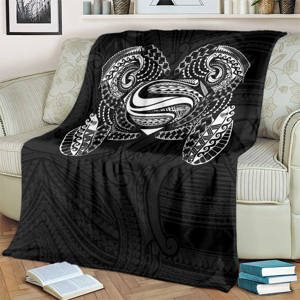 Super Samoan Traditional Tribal Art Tattoos Blanket Black Color - Polynesian Pride