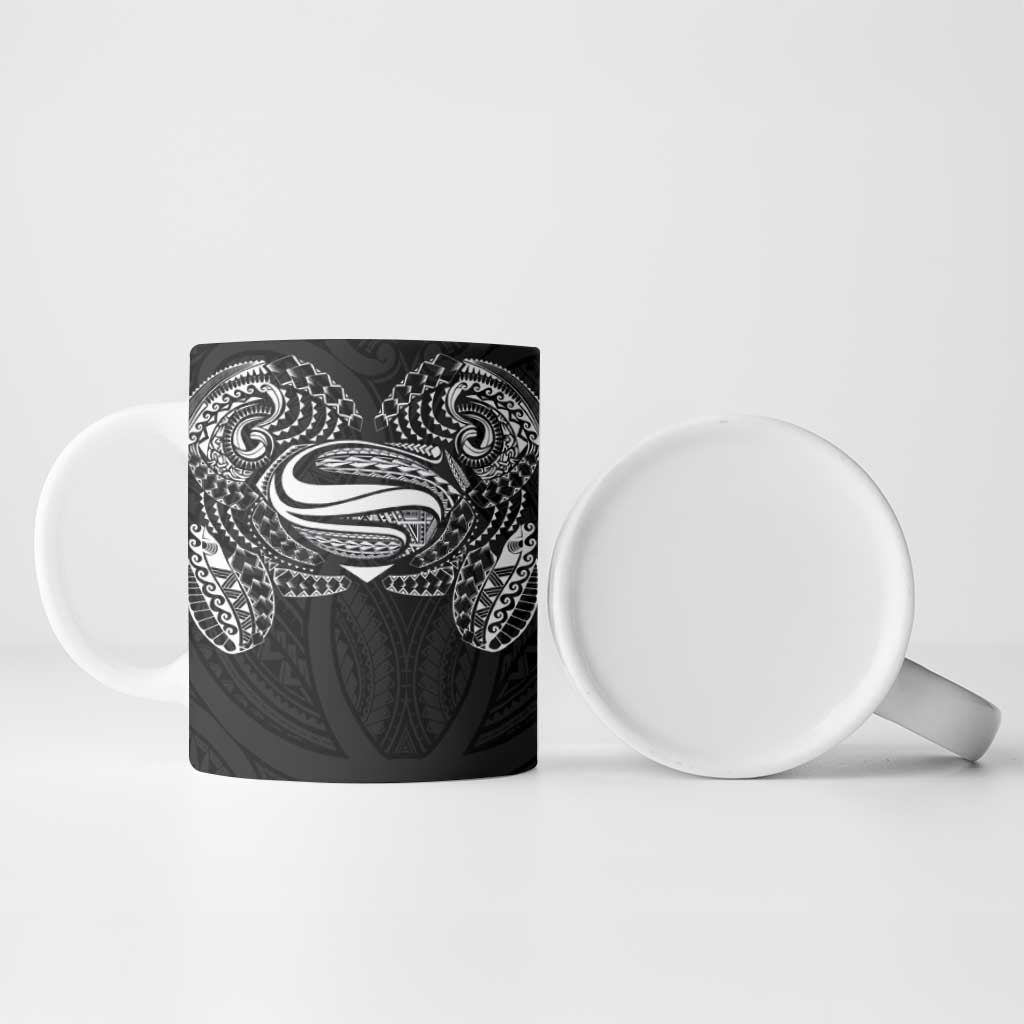 Super Samoan Traditional Tribal Art Tattoos Ceramic Mug Black Color - Polynesian Pride