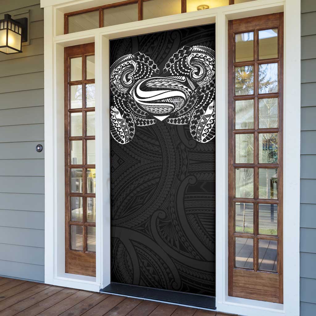 Super Samoan Traditional Tribal Art Tattoos Door Cover Black Color - Polynesian Pride