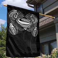 Super Samoan Traditional Tribal Art Tattoos Garden Flag Black Color - Polynesian Pride