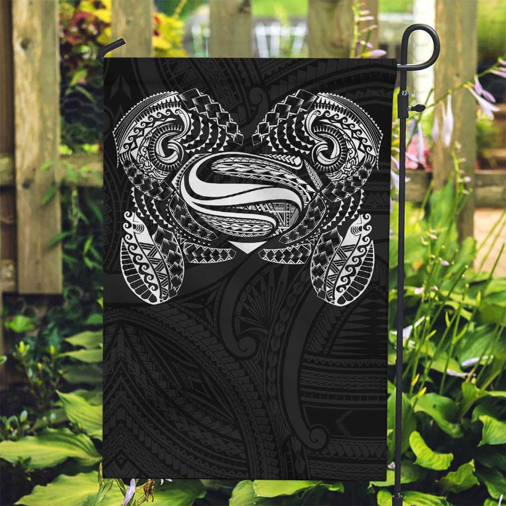 Super Samoan Traditional Tribal Art Tattoos Garden Flag Black Color - Polynesian Pride