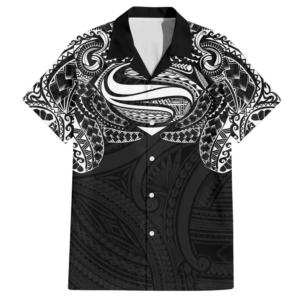 Super Samoan Traditional Tribal Art Tattoos Hawaiian Shirt Black Color - Polynesian Pride