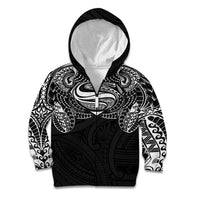 Super Samoan Traditional Tribal Art Tattoos Kid Hoodie Black Color - Polynesian Pride