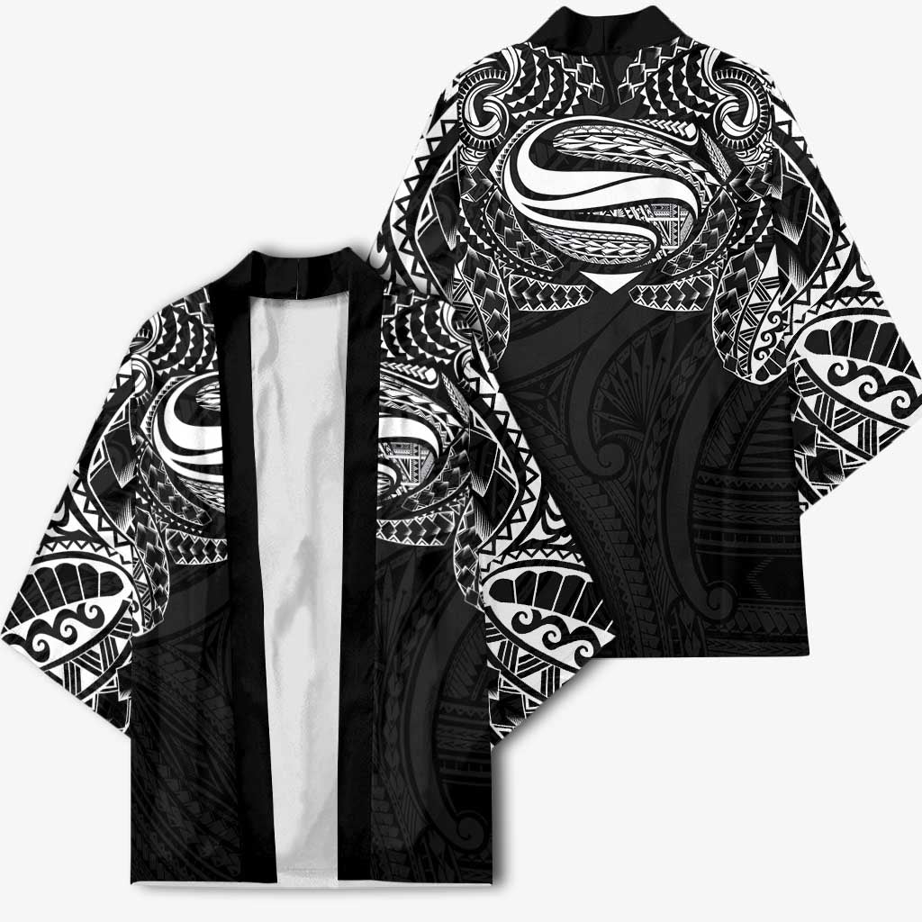 Super Samoan Traditional Tribal Art Tattoos Kimono Black Color - Polynesian Pride