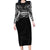 Super Samoan Traditional Tribal Art Tattoos Long Sleeve Bodycon Dress Black Color - Polynesian Pride