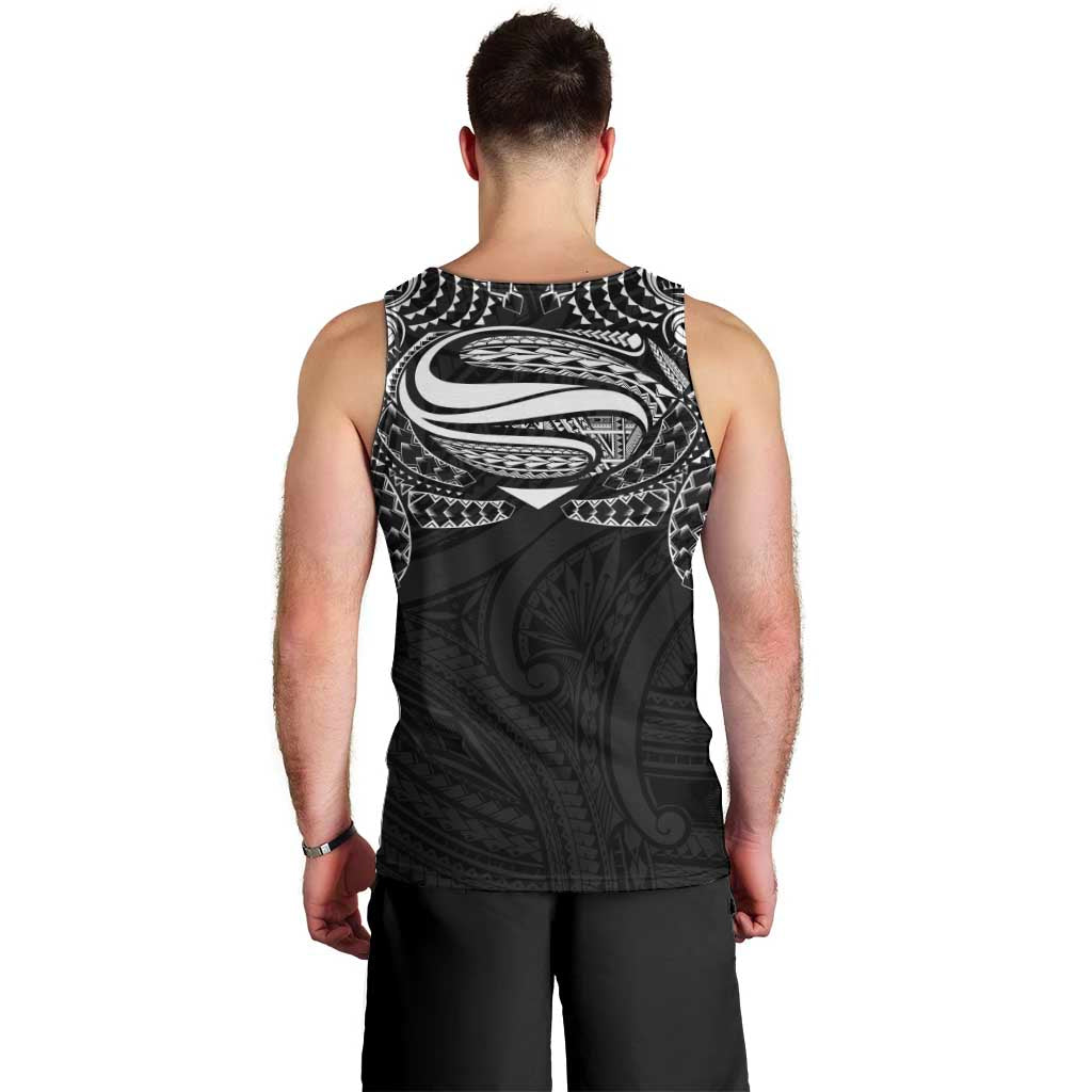 Super Samoan Traditional Tribal Art Tattoos Men Tank Top Black Color - Polynesian Pride