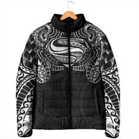 Super Samoan Traditional Tribal Art Tattoos Padded Jacket Black Color - Polynesian Pride