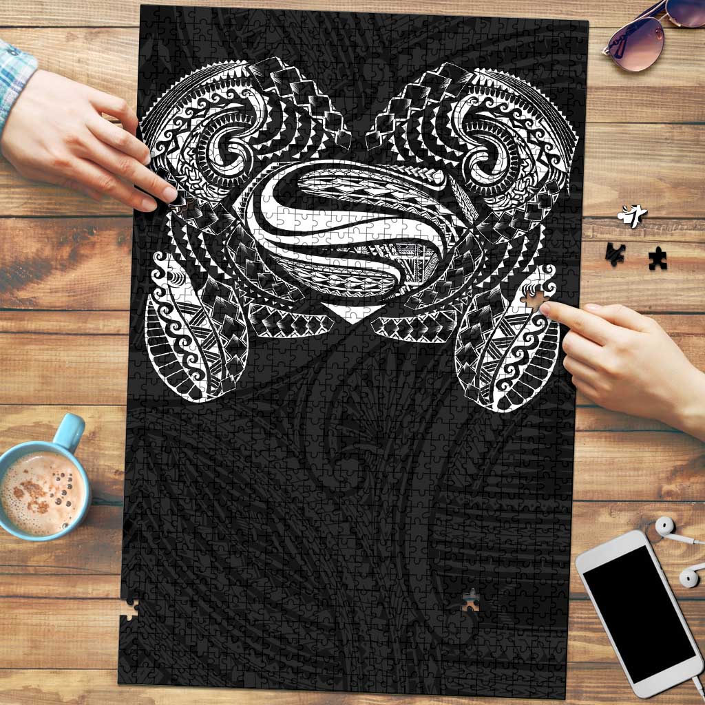 Super Samoan Traditional Tribal Art Tattoos Puzzle Black Color - Polynesian Pride