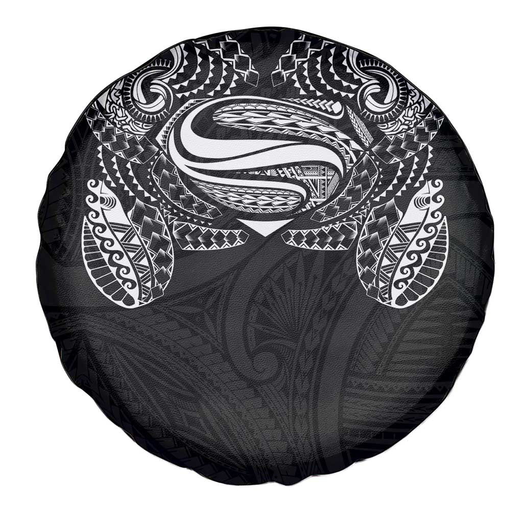 Super Samoan Traditional Tribal Art Tattoos Spare Tire Cover Black Color - Polynesian Pride