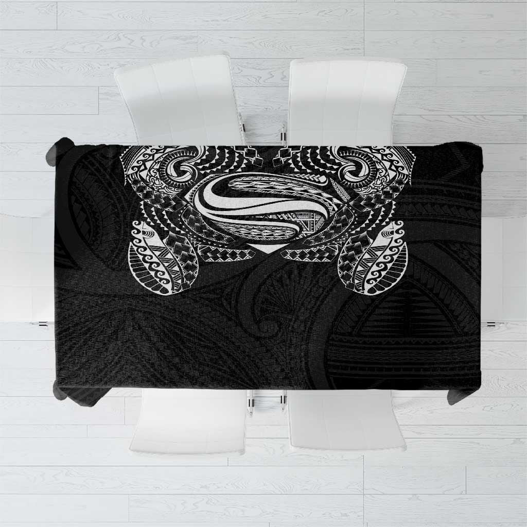 Super Samoan Traditional Tribal Art Tattoos Tablecloth Black Color - Polynesian Pride