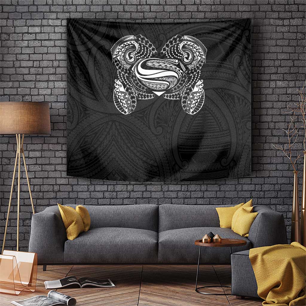 Super Samoan Traditional Tribal Art Tattoos Tapestry Black Color - Polynesian Pride