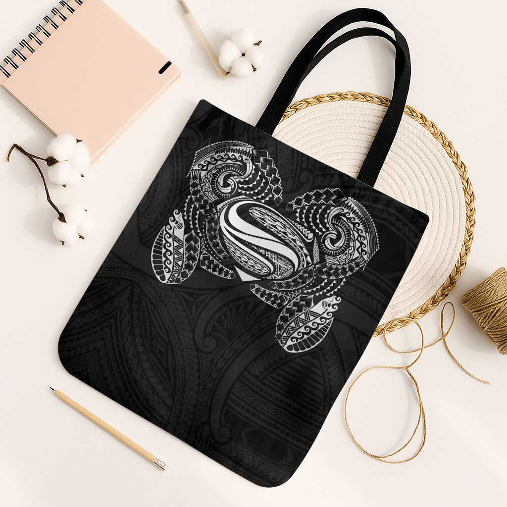 Super Samoan Traditional Tribal Art Tattoos Tote Bag Black Color - Polynesian Pride