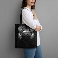 Super Samoan Traditional Tribal Art Tattoos Tote Bag Black Color - Polynesian Pride