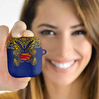 Super Samoan Traditional Tribal Art Tattoos AirPods Case Blue Color - Polynesian Pride