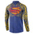 Super Samoan Traditional Tribal Art Tattoos Button Sweatshirt Blue Color - Polynesian Pride