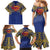 Super Samoan Traditional Tribal Art Tattoos Family Matching Mermaid Dress and Hawaiian Shirt Blue Color - Polynesian Pride
