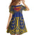 Super Samoan Traditional Tribal Art Tattoos Family Matching Off Shoulder Maxi Dress and Hawaiian Shirt Blue Color - Polynesian Pride