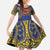 Super Samoan Traditional Tribal Art Tattoos Family Matching Tank Maxi Dress and Hawaiian Shirt Blue Color - Polynesian Pride