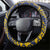 Super Samoan Traditional Tribal Art Tattoos Steering Wheel Cover Blue Color - Polynesian Pride