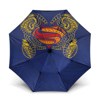 Super Samoan Traditional Tribal Art Tattoos Umbrella Blue Color - Polynesian Pride