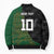 Custom Aotearoa South Africa Rugby Freedom Cup Bomber Puffer Jacket Kiwi Warriors Haka with King Protea Symbol - Polynesian Pride