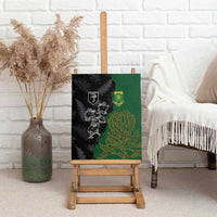 Aotearoa South Africa Rugby Freedom Cup Canvas Wall Art Kiwi Warriors Haka with King Protea Symbol - Polynesian Pride
