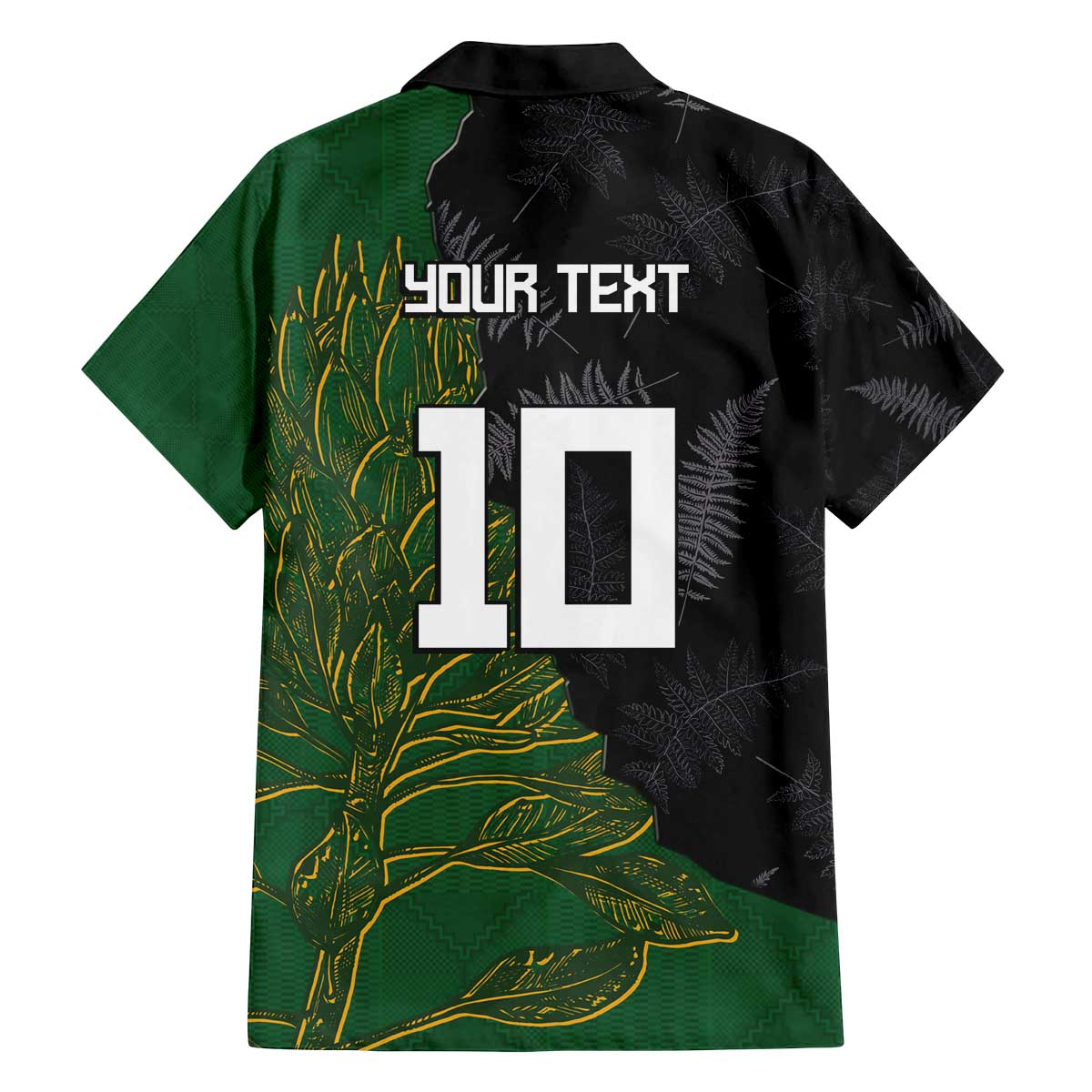 Custom Aotearoa South Africa Rugby Freedom Cup Family Matching Off The Shoulder Long Sleeve Dress and Hawaiian Shirt Kiwi Warriors Haka with King Protea Symbol - Polynesian Pride