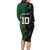 Custom Aotearoa South Africa Rugby Freedom Cup Long Sleeve Bodycon Dress Kiwi Warriors Haka with King Protea Symbol - Polynesian Pride