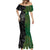 Custom Aotearoa South Africa Rugby Freedom Cup Mermaid Dress Kiwi Warriors Haka with King Protea Symbol - Polynesian Pride