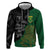 Custom Aotearoa South Africa Rugby Freedom Cup Zip Hoodie Kiwi Warriors Haka with King Protea Symbol - Polynesian Pride