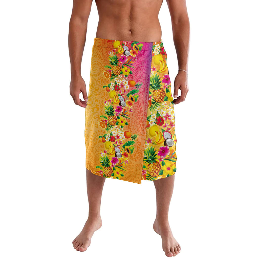 Hawaiian Tropical Fruits and Plants Lavalava Kakau Pattern Summer Vibe LT03 Multicolor - Polynesian Pride