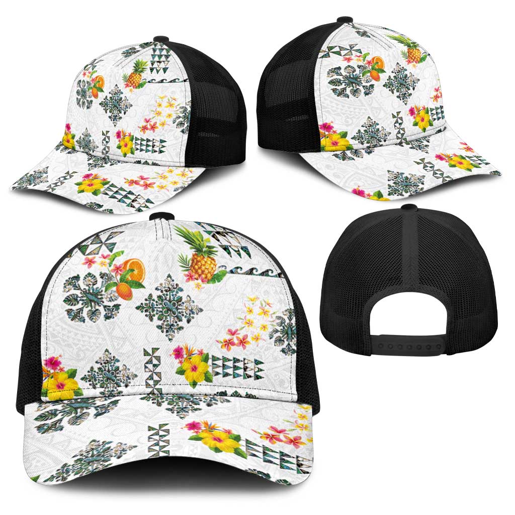 Hawaiian Quilts Baseball Net Cap Tropical Fruits and Plants