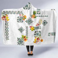 Hawaiian Quilts Hooded Blanket Tropical Fruits and Plants