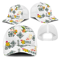 Hawaiian Quilts Mesh Trucker Cap Tropical Fruits and Plants