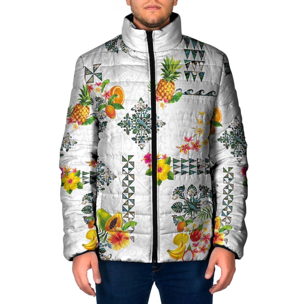 Hawaiian Quilts Padded Jacket Tropical Fruits and Plants