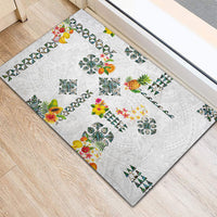 Hawaiian Quilts Rubber Doormat Tropical Fruits and Plants