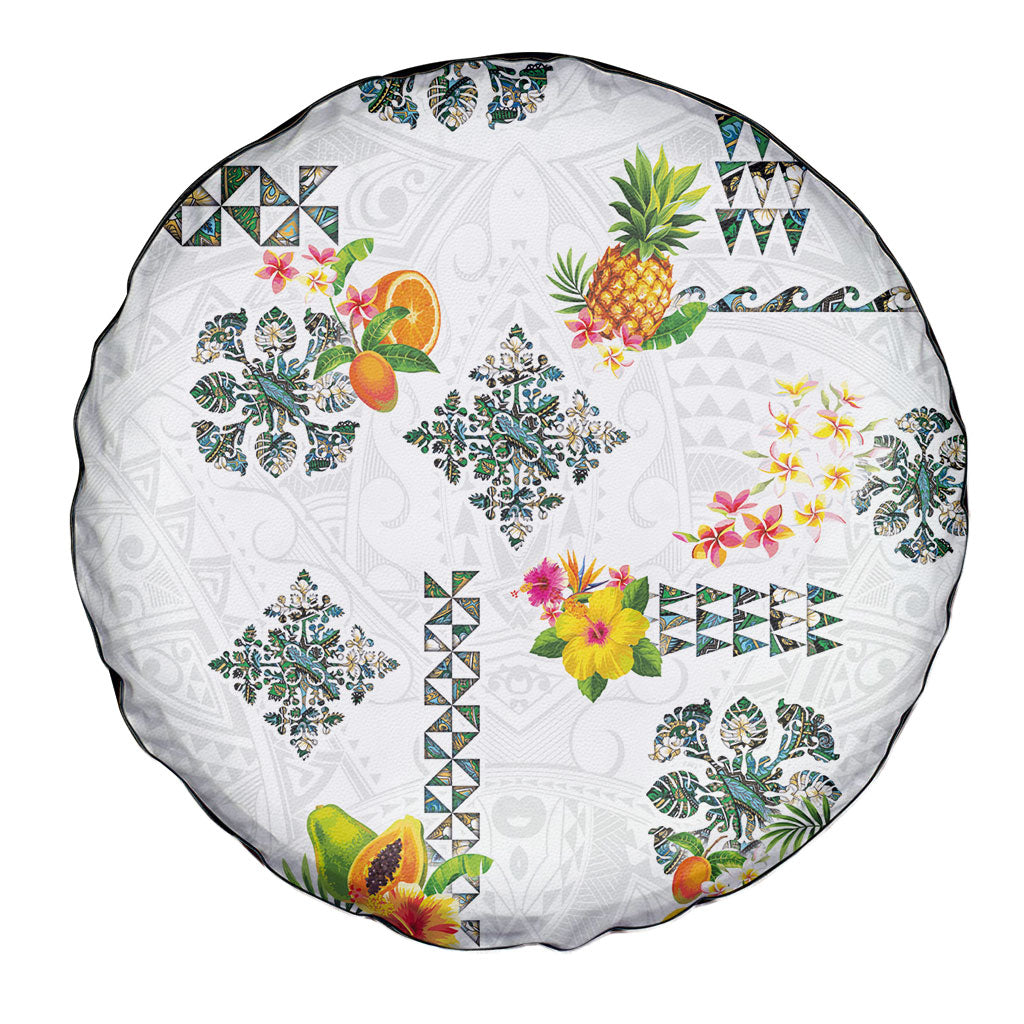 Hawaiian Quilts Spare Tire Cover Tropical Fruits and Plants