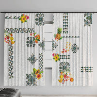Hawaiian Quilts Window Curtain Tropical Fruits and Plants